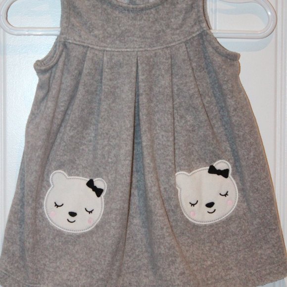 3/$20 🏷 Carters Infant Fleece Dress Size 6m - Picture 2 of 2
